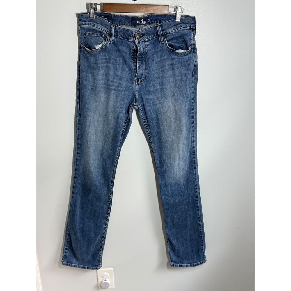 Hollister Epic Flex Bootcut Jeans Mens 34x34 Medium Wash Blue Denim Stretch